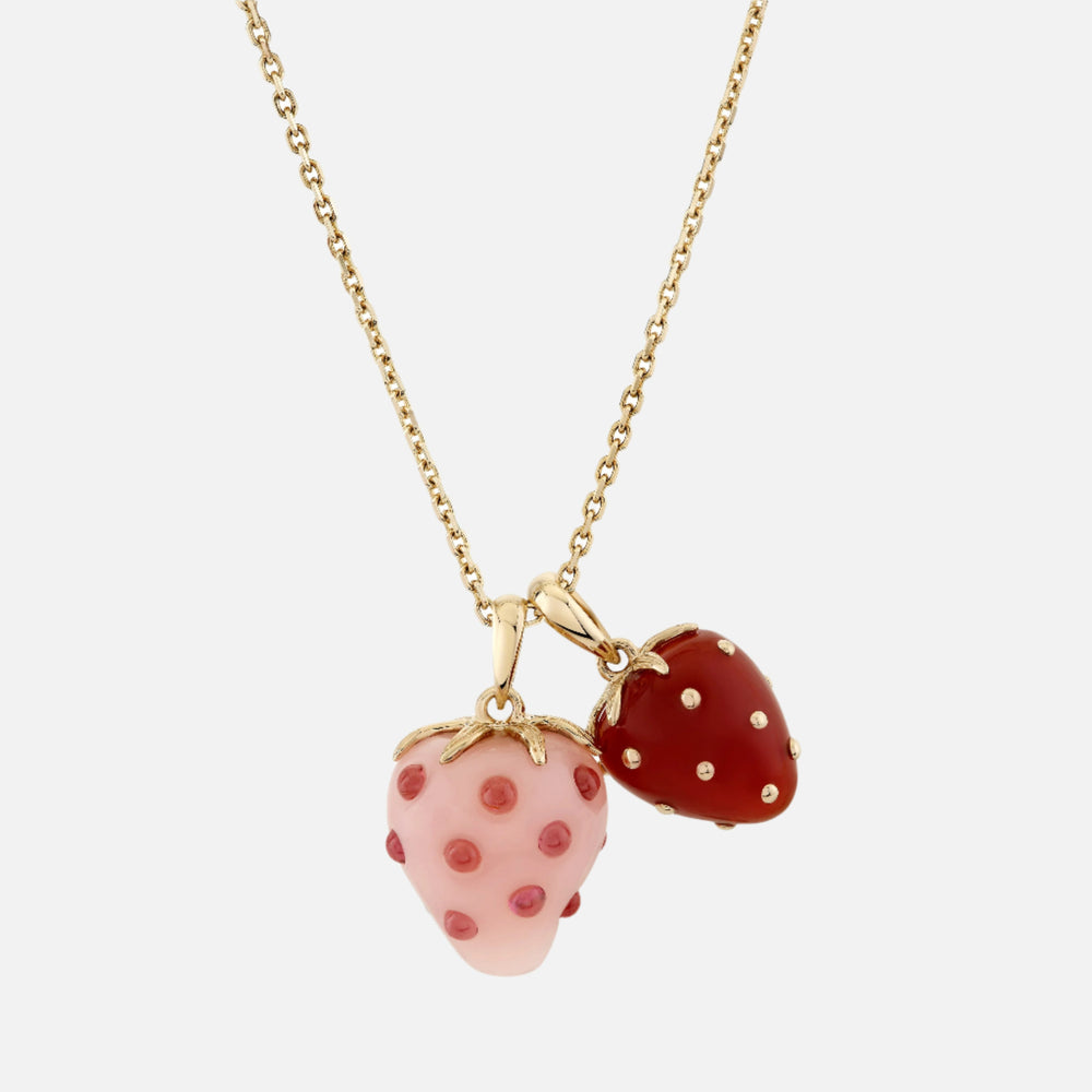 Petite Strawberry Agate Pendant by Ariel Gordon Jewelry - At Present Jewelry