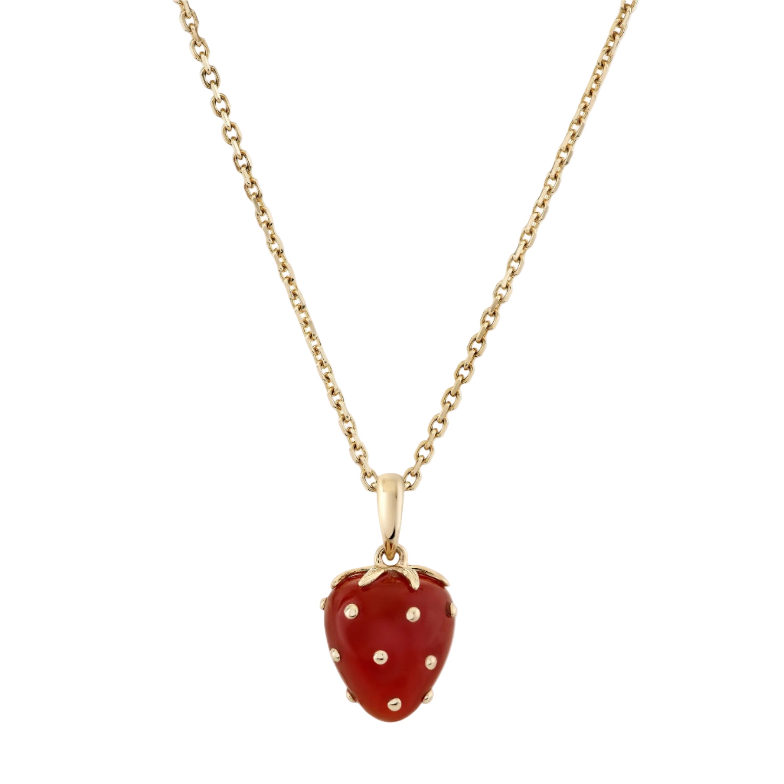 Petite Strawberry Agate Pendant by Ariel Gordon Jewelry - At Present Jewelry