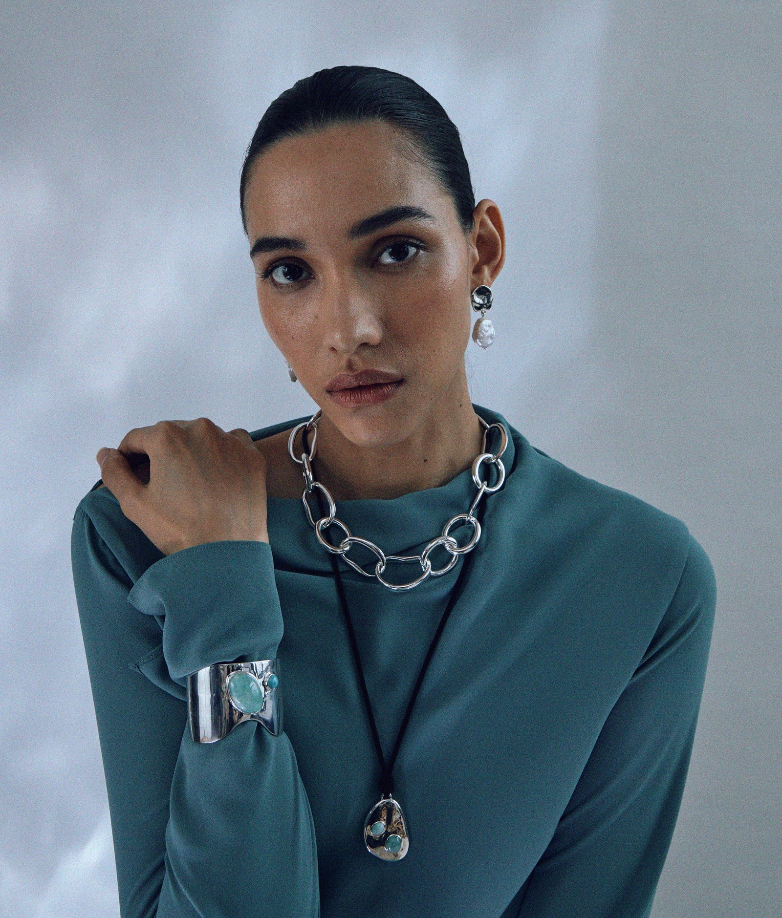 Coin Reflection Earrings by Lizzie Fortunato - At Present Jewelry