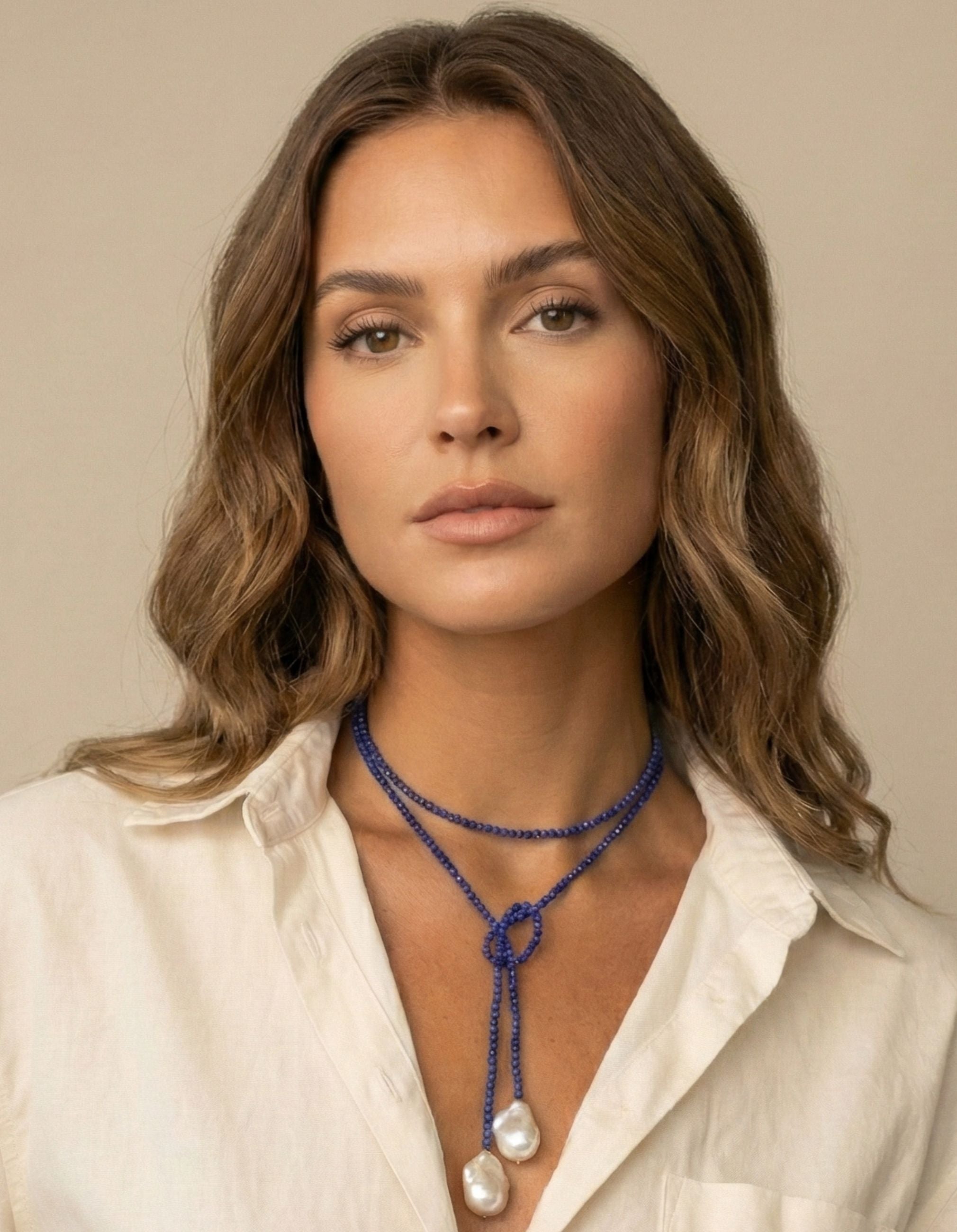 Lapis Classic Gemstone Lariat