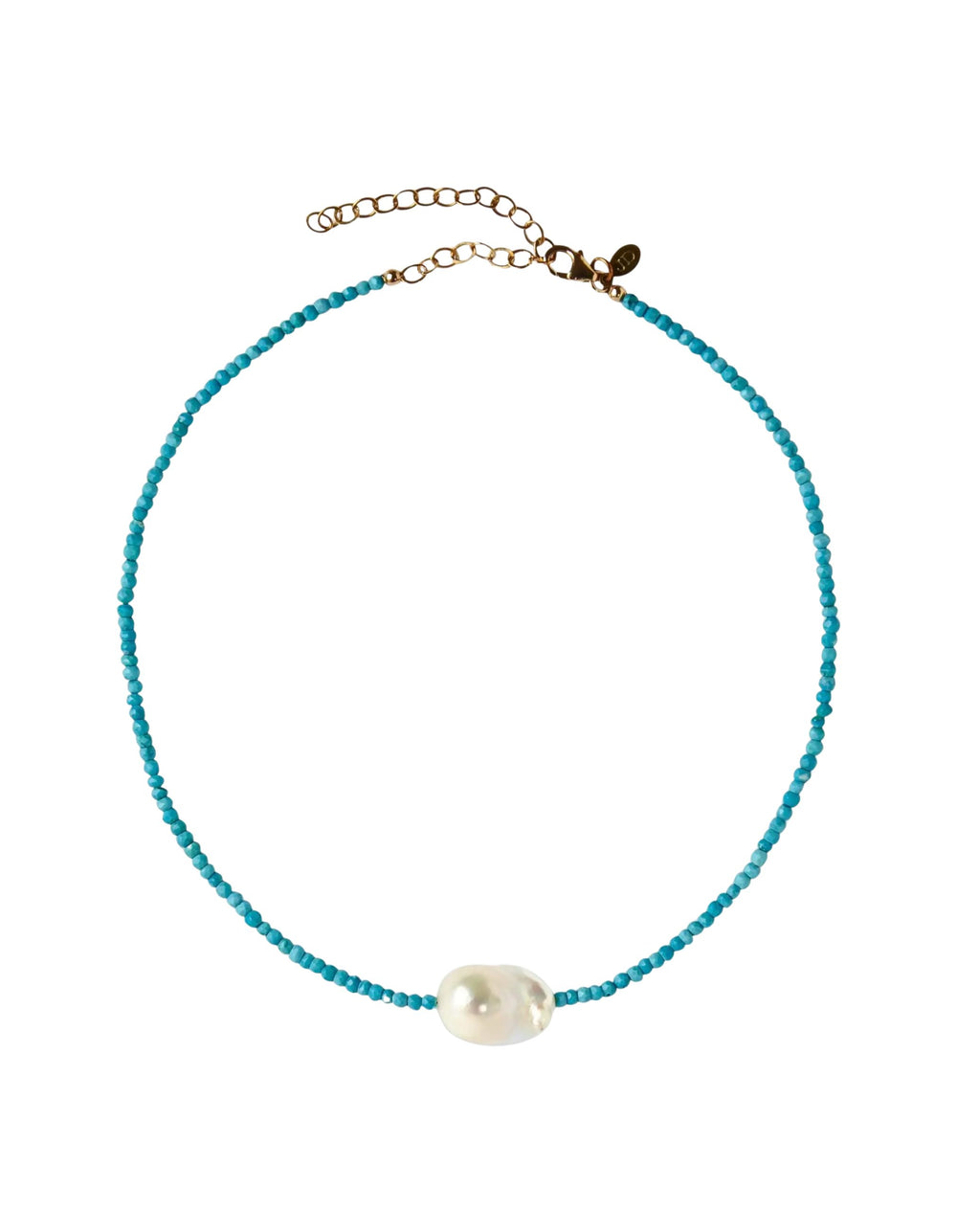 Single Baroque Pearl Gemstone Necklace