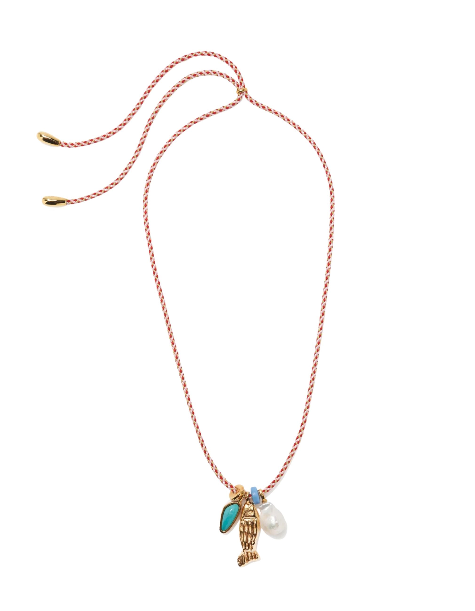 Minnow Necklace in Red Hot