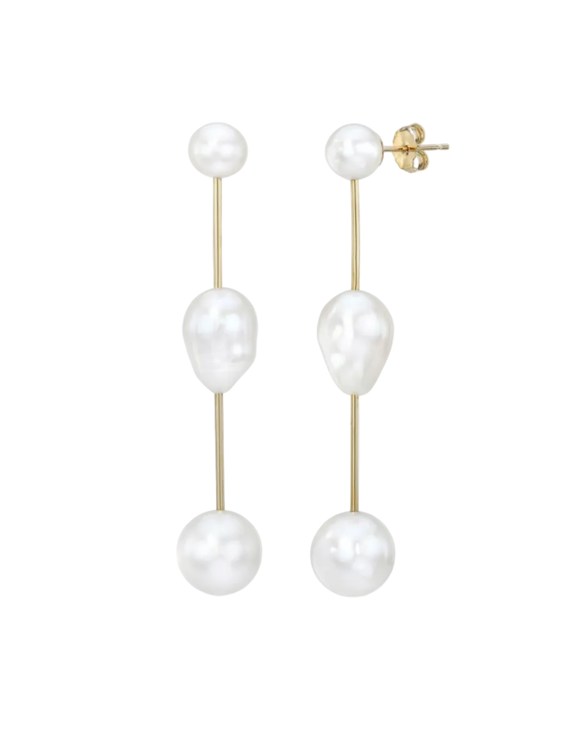 Round Cloudbar Earrings by White/Space - At Present Jewelry