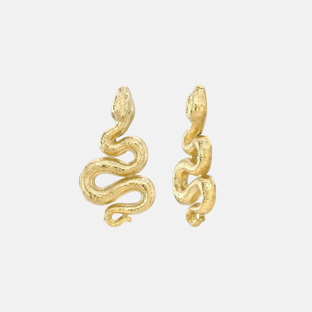 Snake Stud Earrings by Alice Pierre - At Present Jewelry