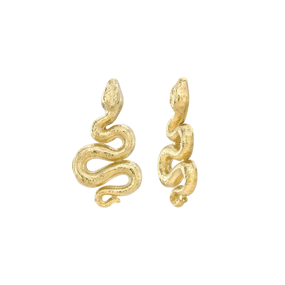 Snake Stud Earrings by Alice Pierre - At Present Jewelry