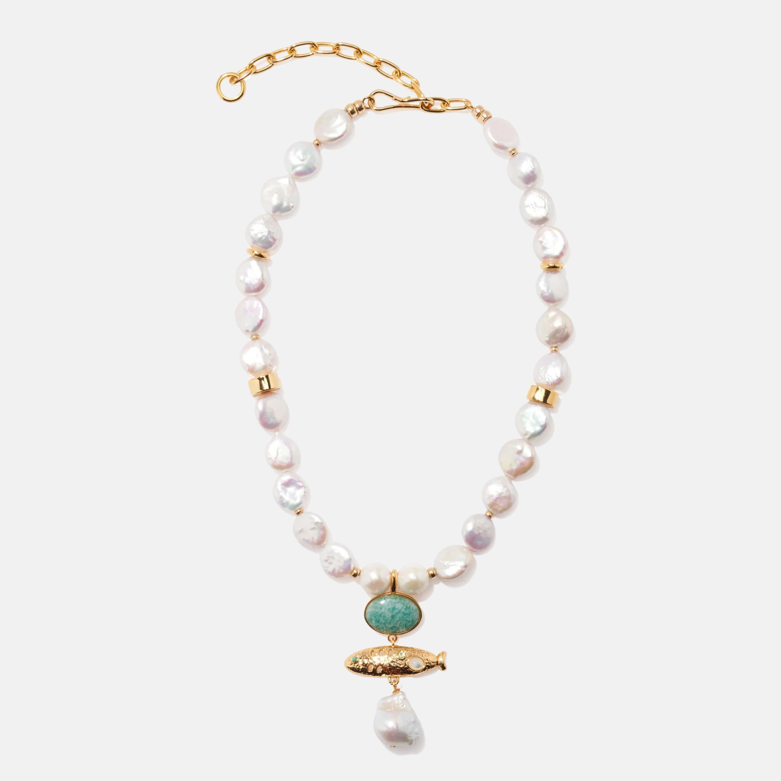 Sardinia Pearl Necklace by Lizzie Fortunato - At Present Jewelry