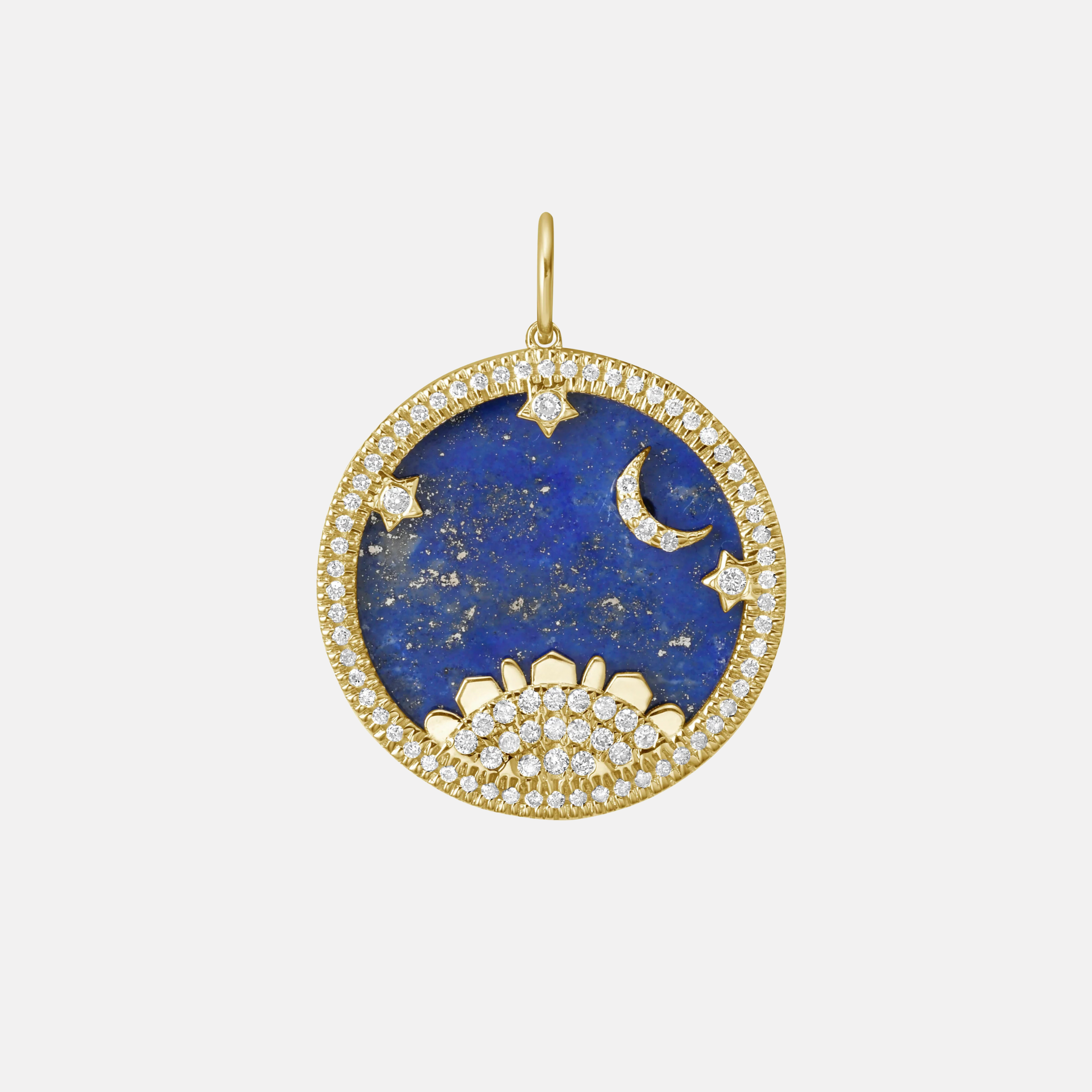 Starry Night Lapis Mountain Charm by Lionheart - At Present Jewelry