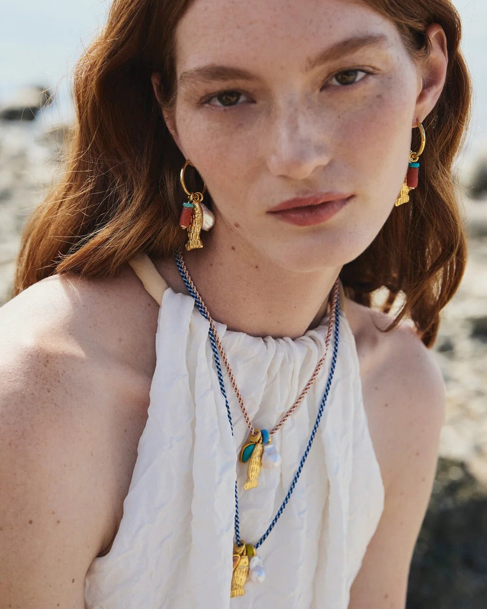 Minnow Necklace, Red Hot- At Present Jewelry