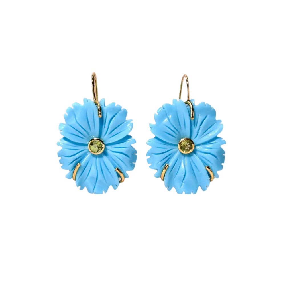 New Bloom Earrings, Cerulean by Lizzie Fortunato - At Present Jewelry