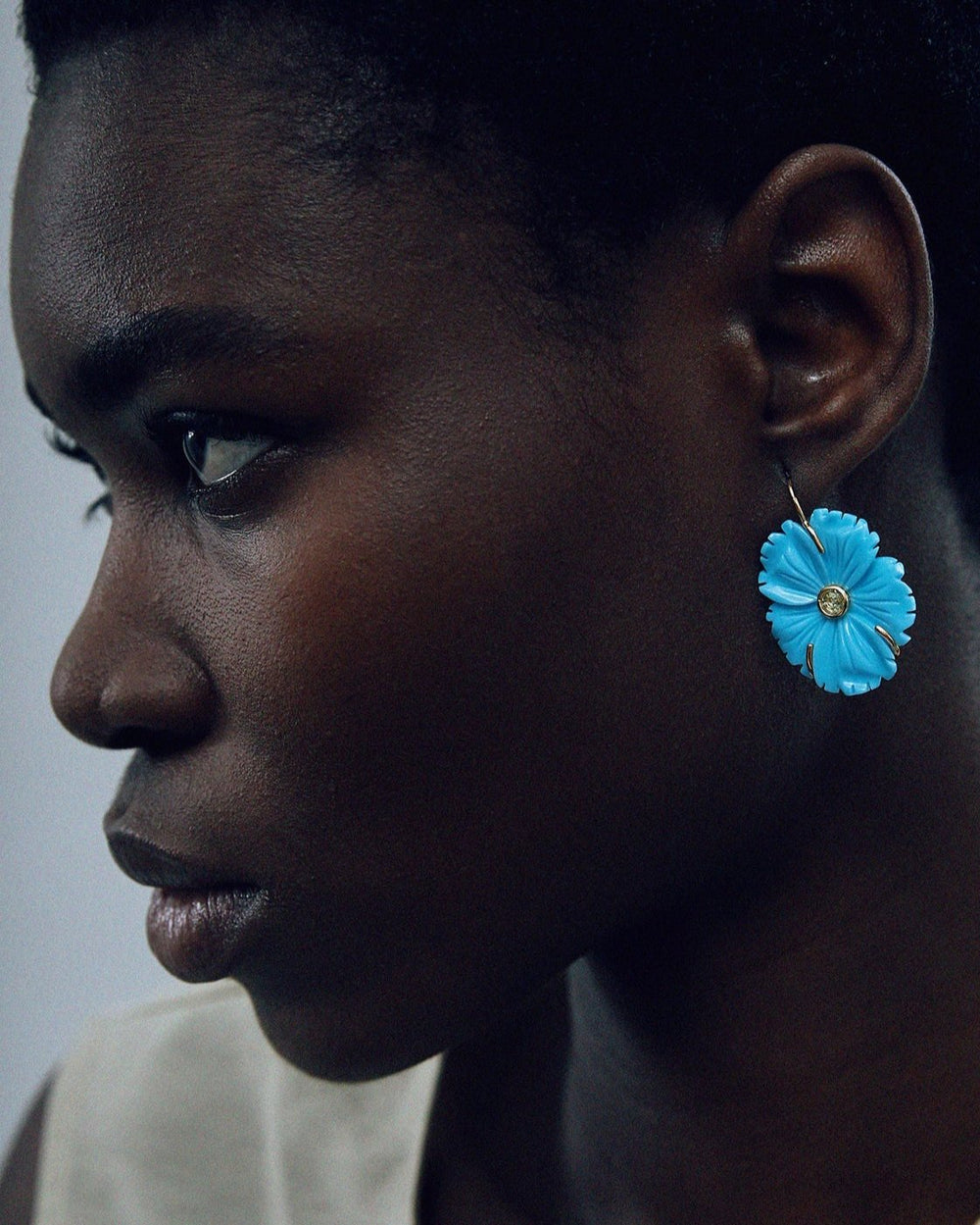 New Bloom Earrings, Cerulean by Lizzie Fortunato - At Present Jewelry