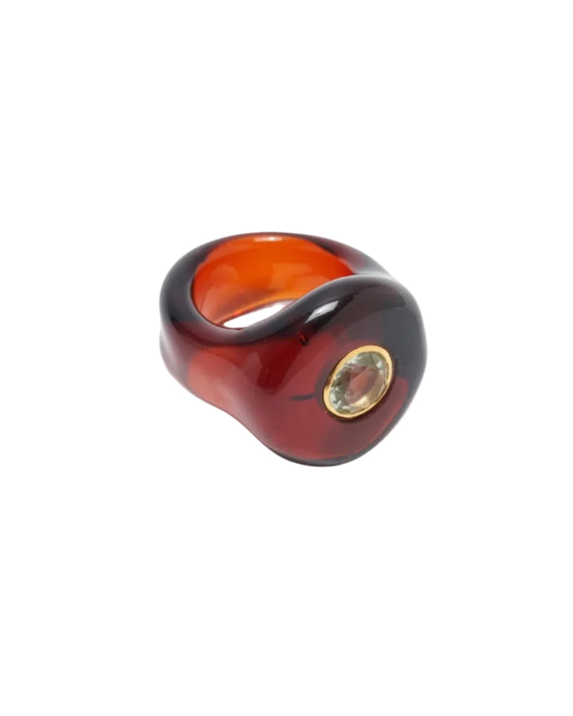 Halo Ring in Root Beer - At Present Jewelry