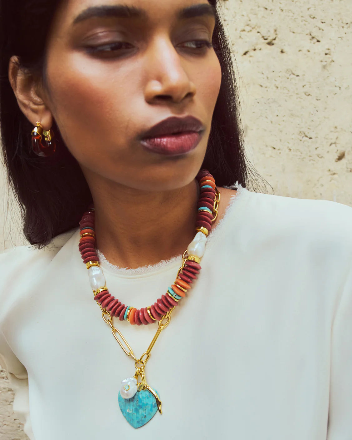 Murano Heart Necklace by Lizzie Fortunato - At Present Jewelry