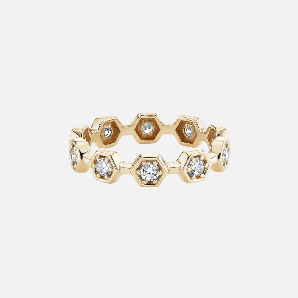 Diamond Hex Eternity Ring by Ariel Gordon Jewelry - At Present Jewelry