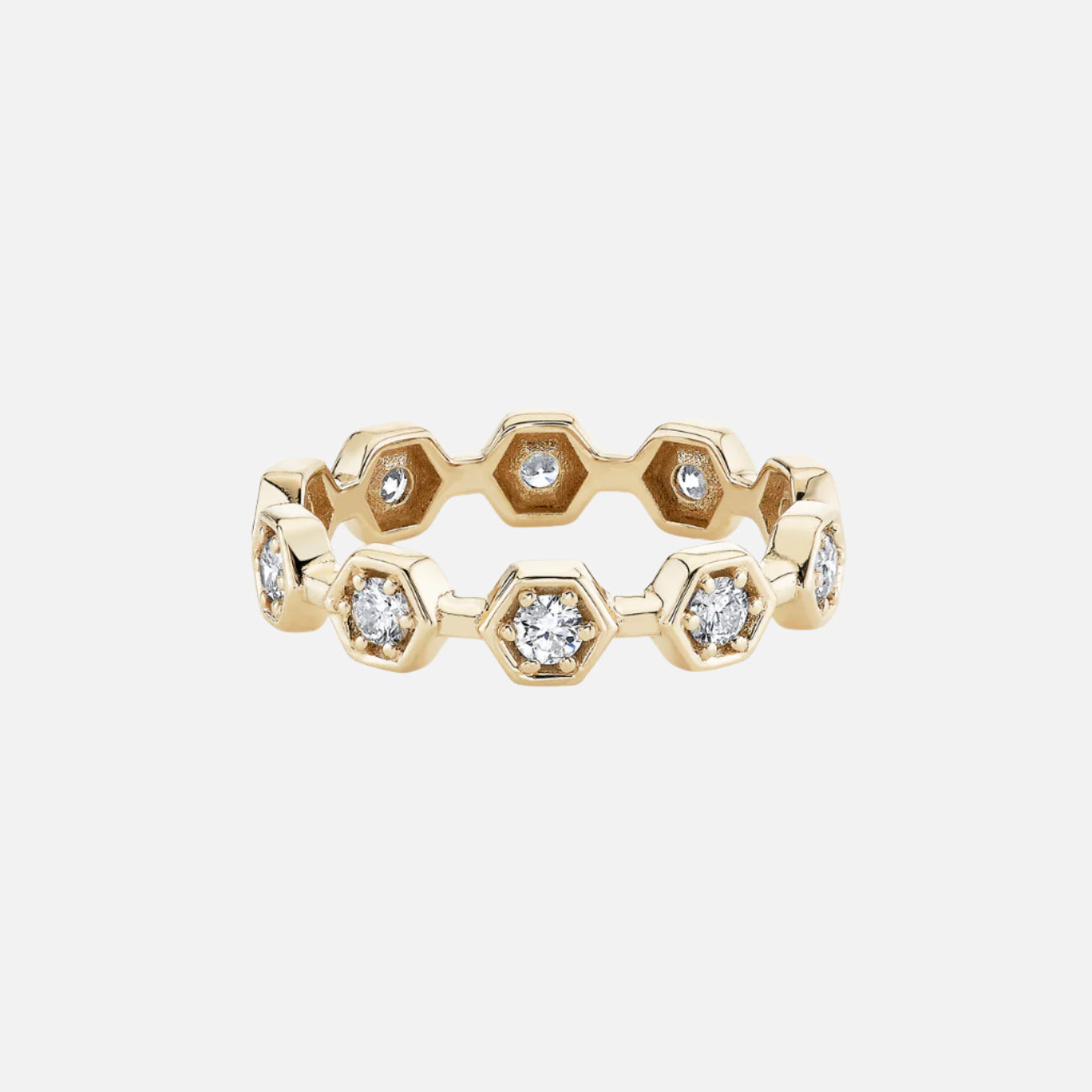 Diamond Hex Eternity Ring by Ariel Gordon Jewelry - At Present Jewelry