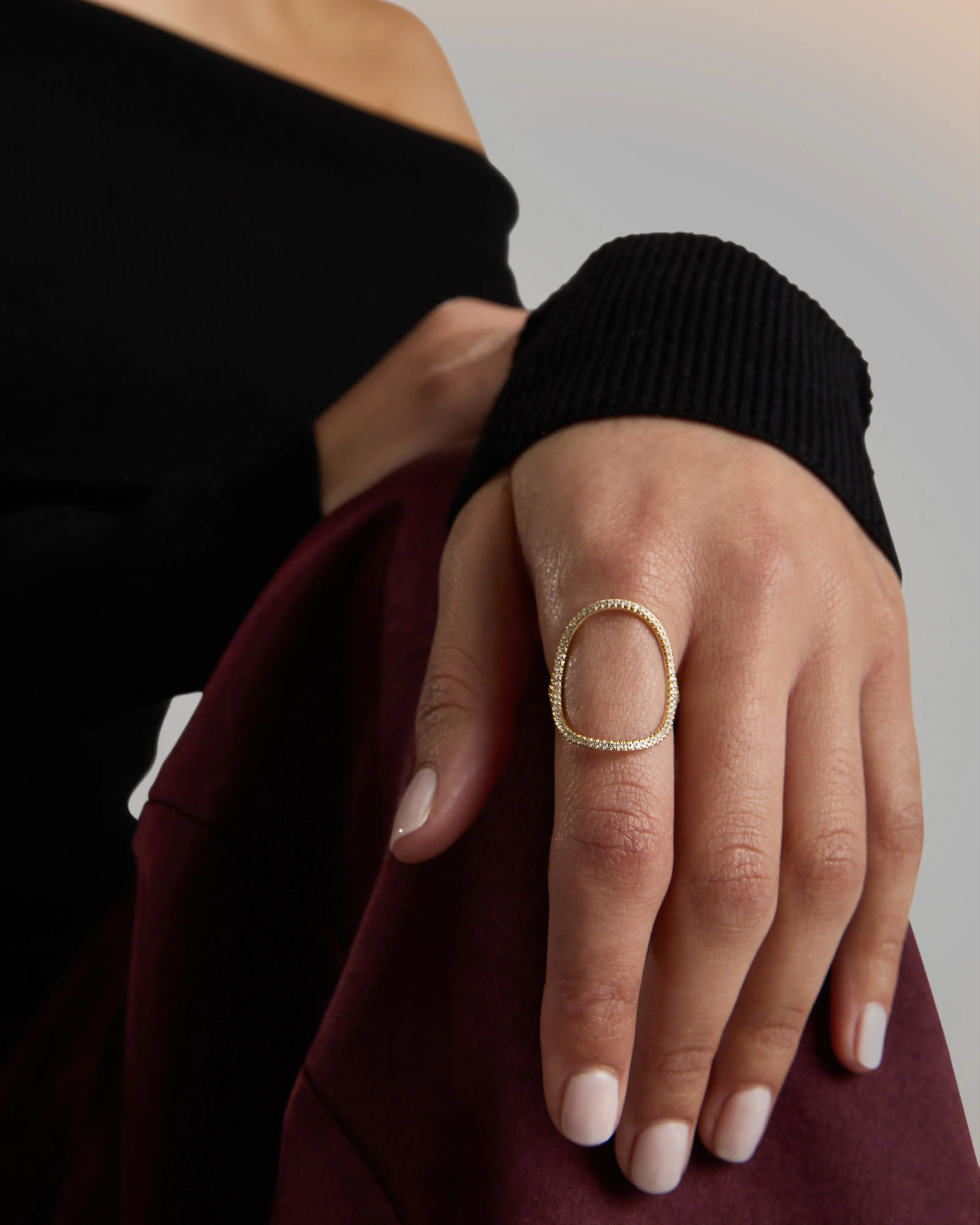 Continuity Pavé Ring by White/Space - At Present Jewelry