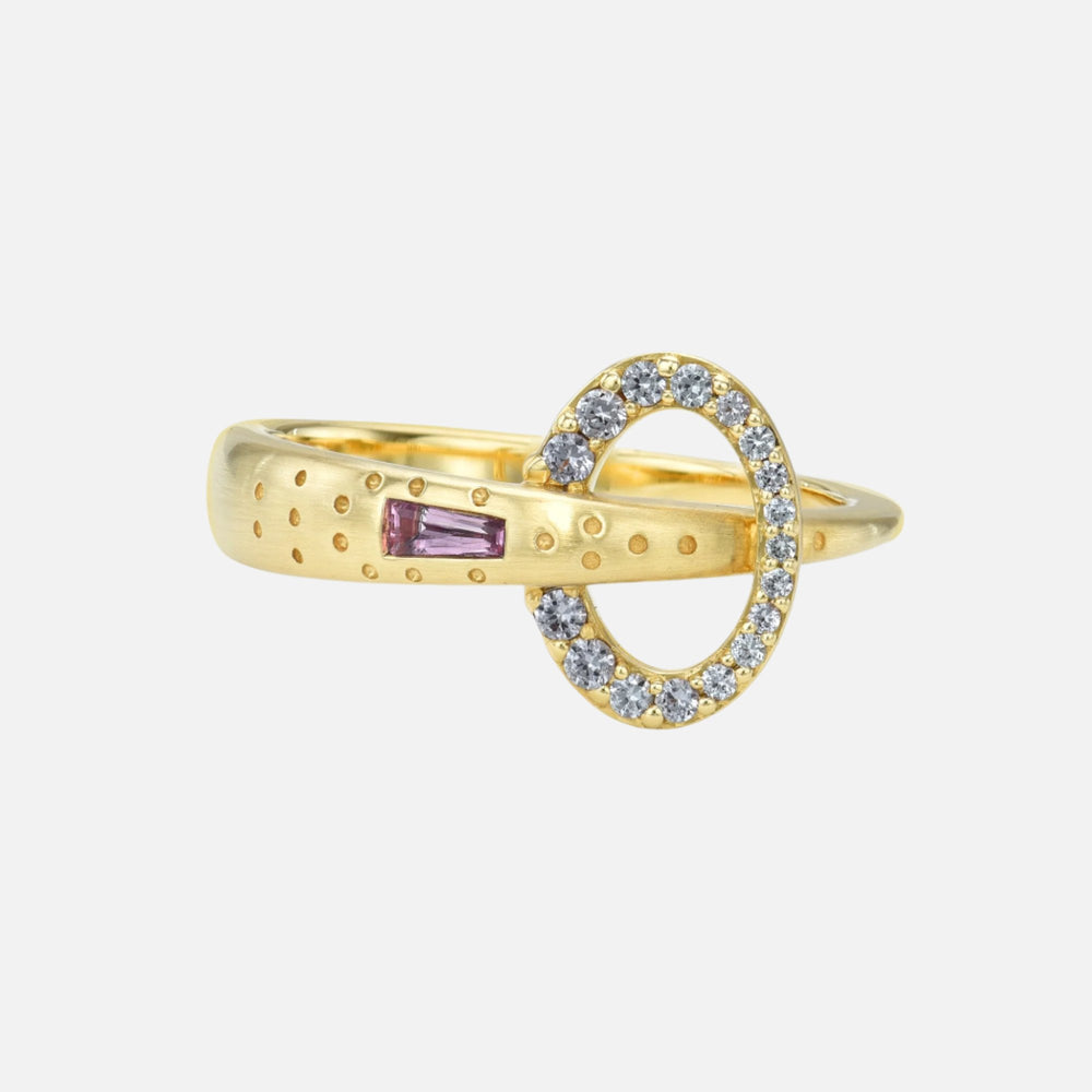 Cosmic Bloom Supernova Line Ring by Meredith Young - At Present Jewelry