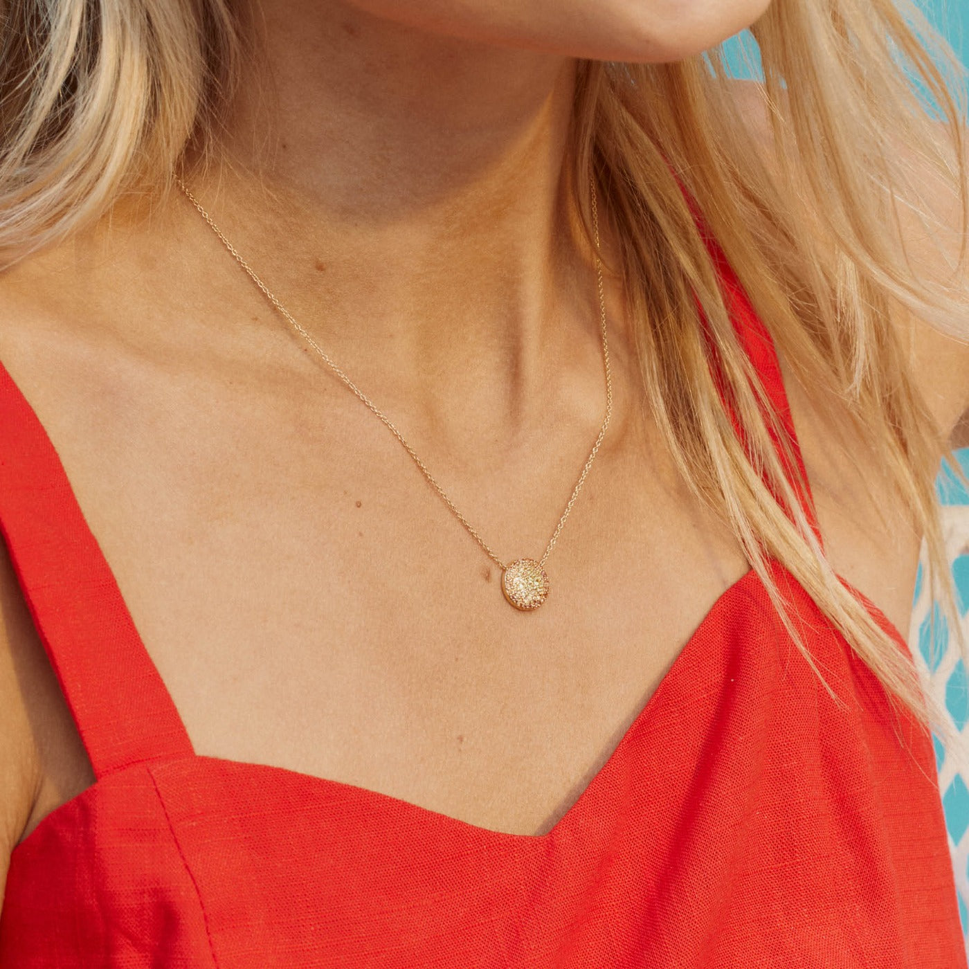 Ombré Sunburst Necklace by Eriness - At Present Jewelry