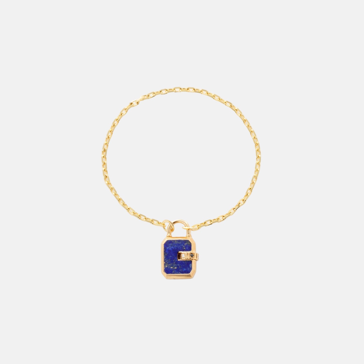 Mini Padlock, Lapis by James Banks Design - At Present Jewelry