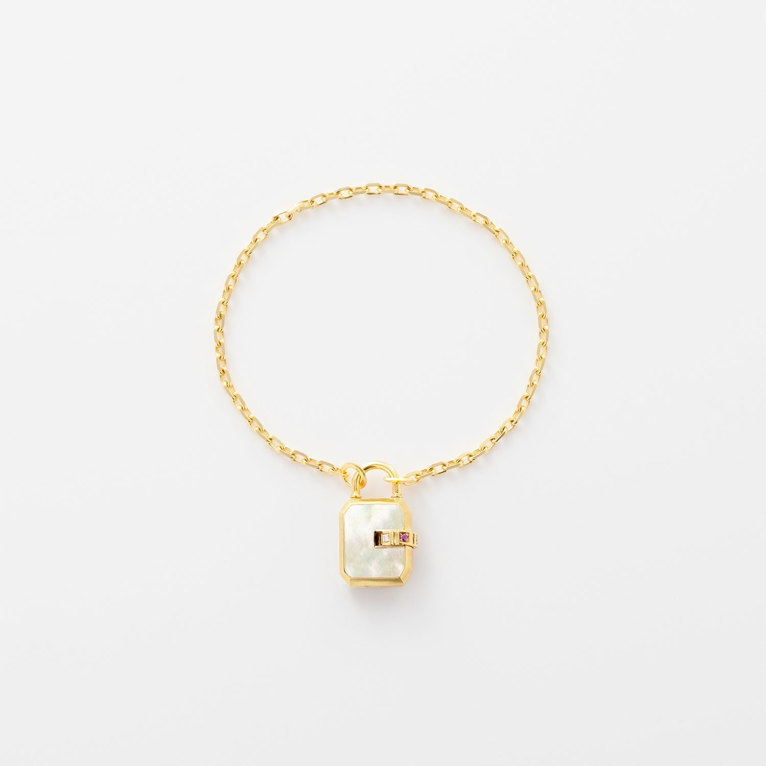 Mini Padlock, Pearl by James Banks Design - At Present Jewelry