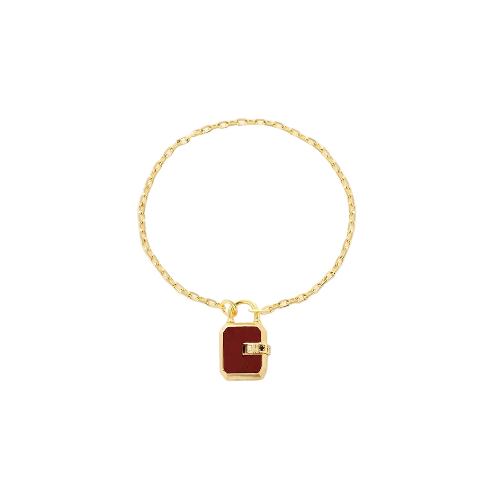 Mini Padlock, Carnelian by James Banks Design - At Present Jewelry