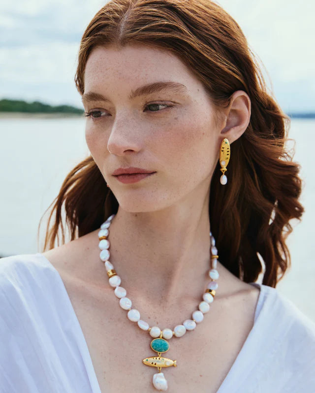 Sardinia Pearl Necklace by Lizzie Fortunato - At Present Jewelry