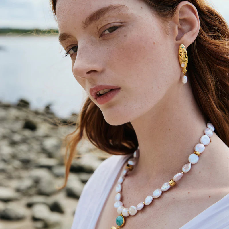 Sardinia Pearl Necklace by Lizzie Fortunato - At Present Jewelry