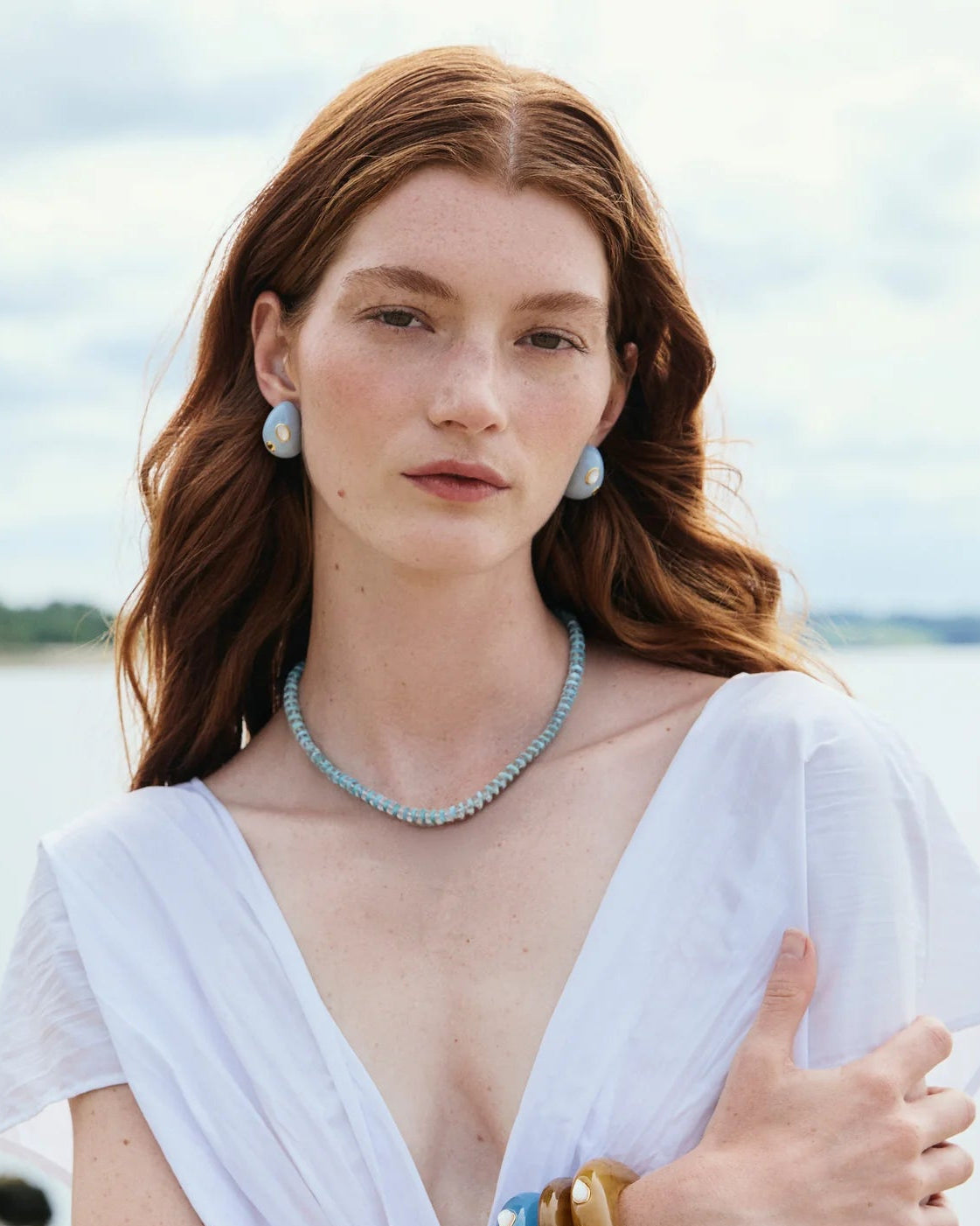 Mini Arp Earrings in Studded Mist