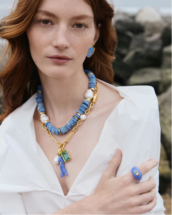 Monument Ring, Cornflower by Lizzie Fortunato - At Present Jewelry