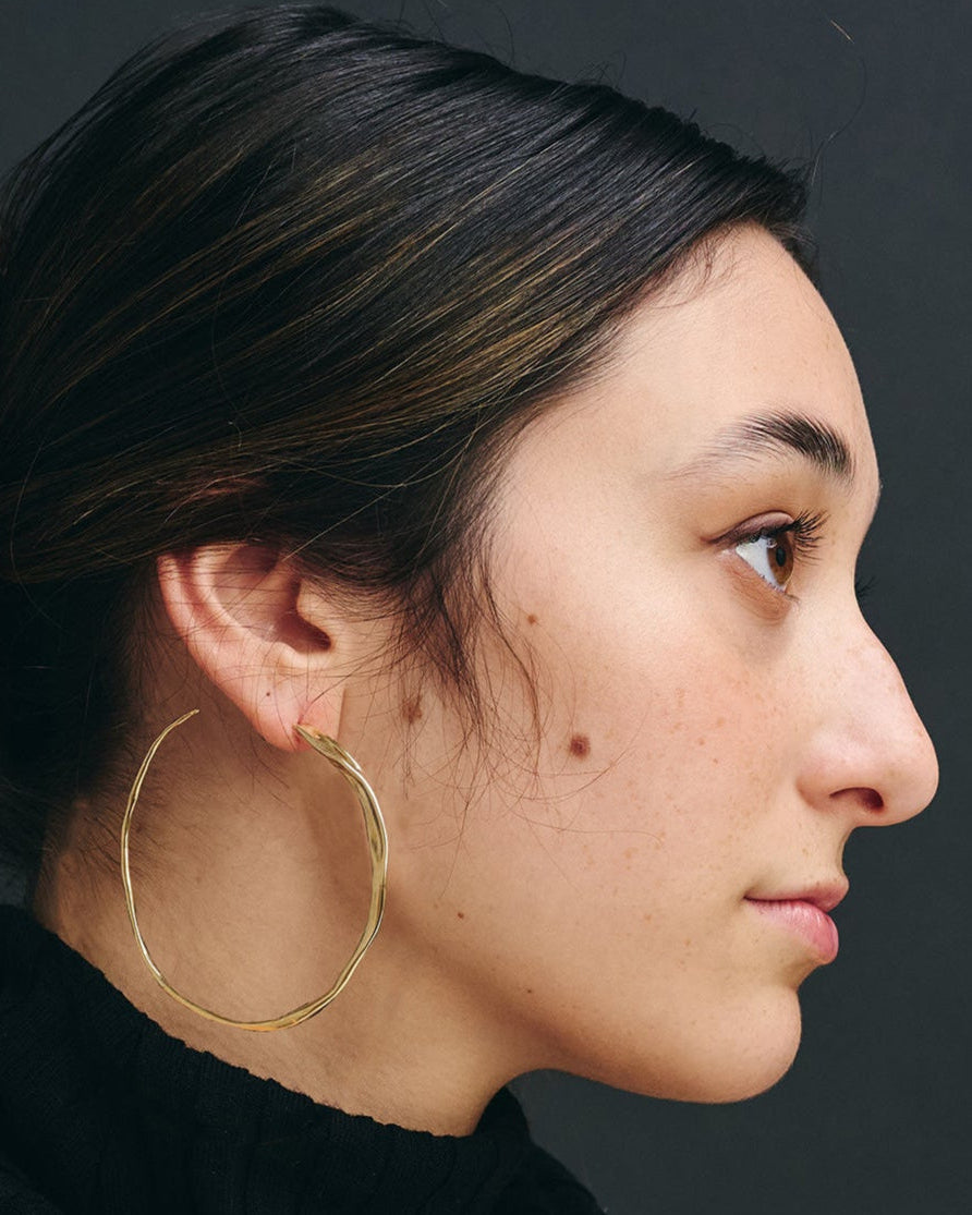 Small Sinew Hoops by Ariana Boussard-Reifel - At Present Jewelry