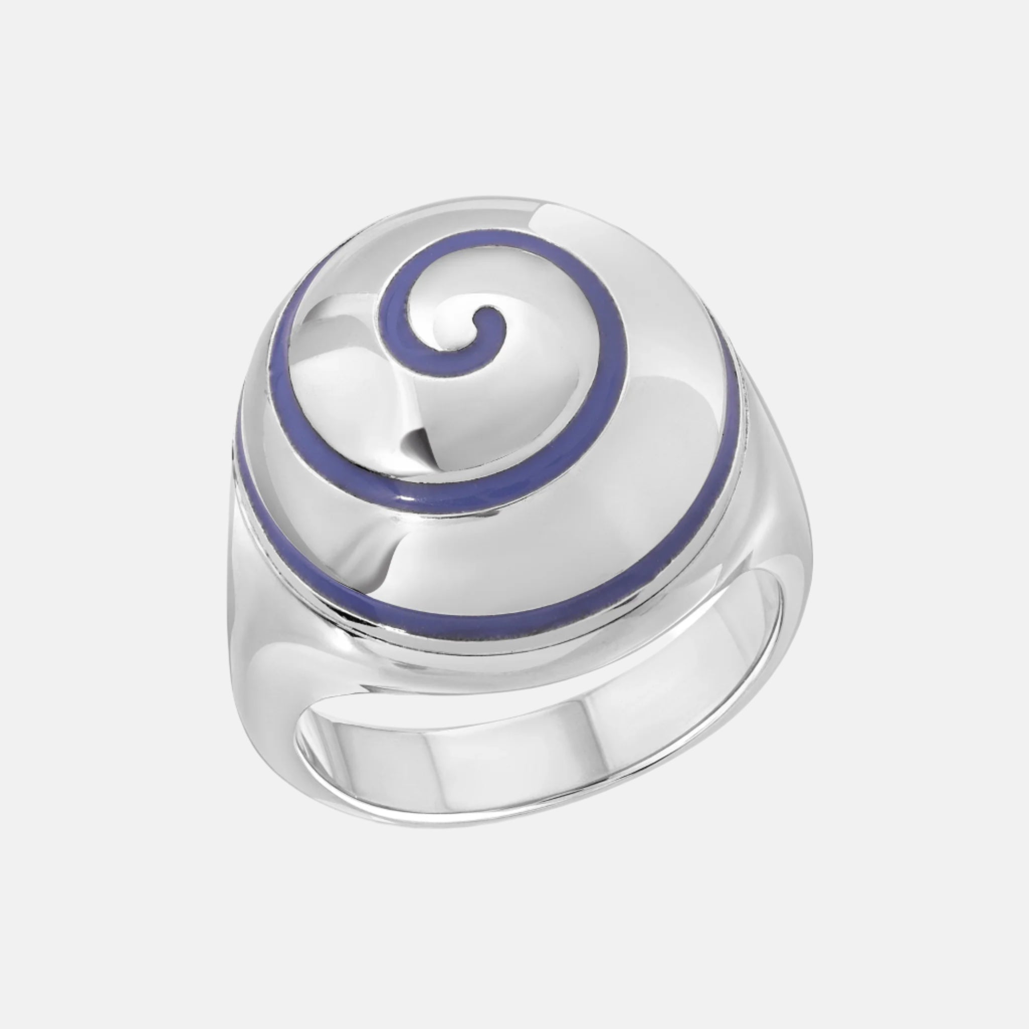 Swirl Pillbox Ring, Silver by Monbouquette - At Present Jewelry