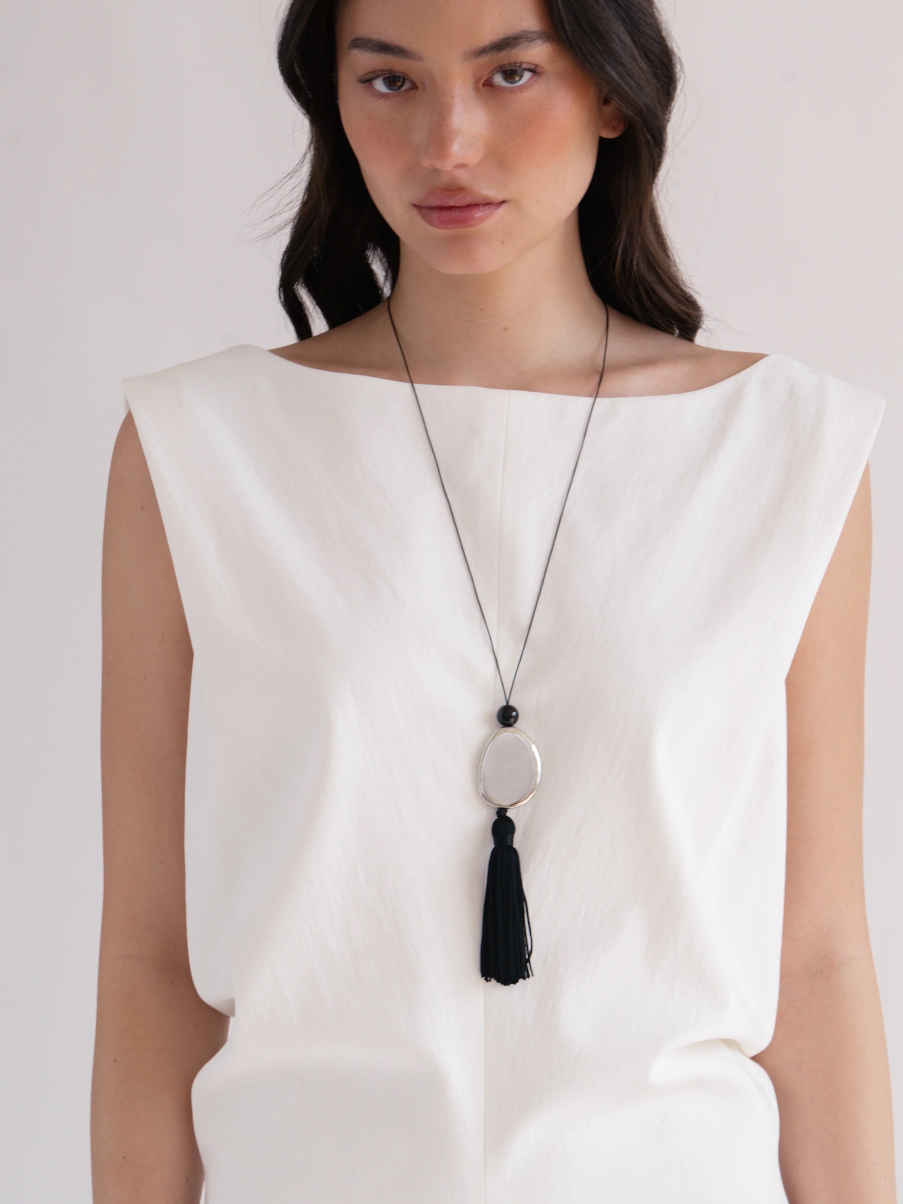 Tassel Cord Necklace 01
