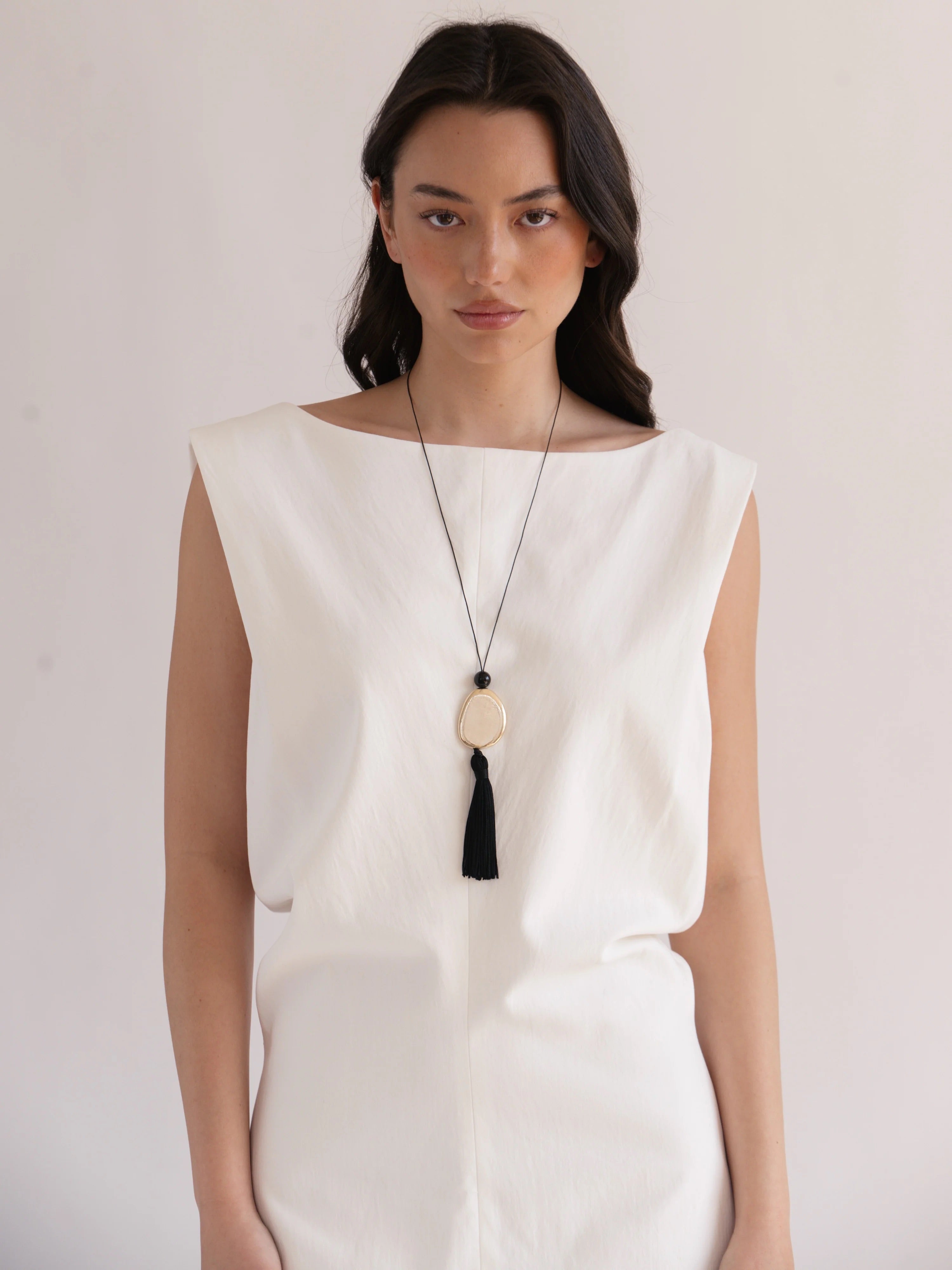 Tassel Cord Necklace 01