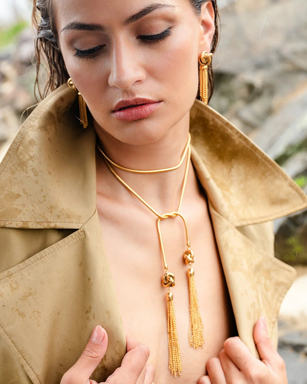 Tassel Knot Lariat by Christina Caruso - At Present Jewelry