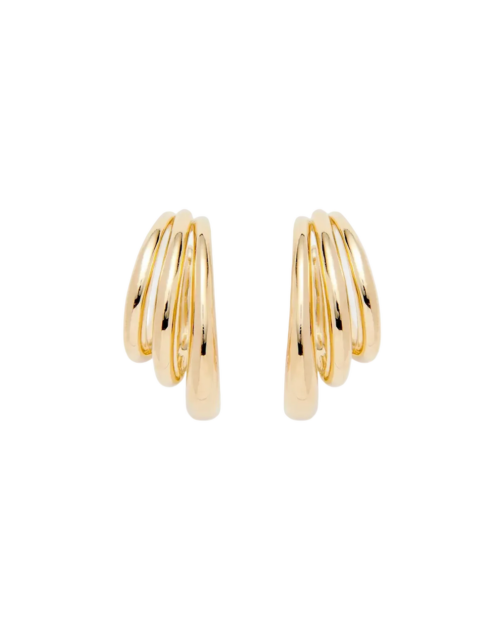 Triple Lair Ear Cuffs in Gold by Lady Grey - At Present Jewelry