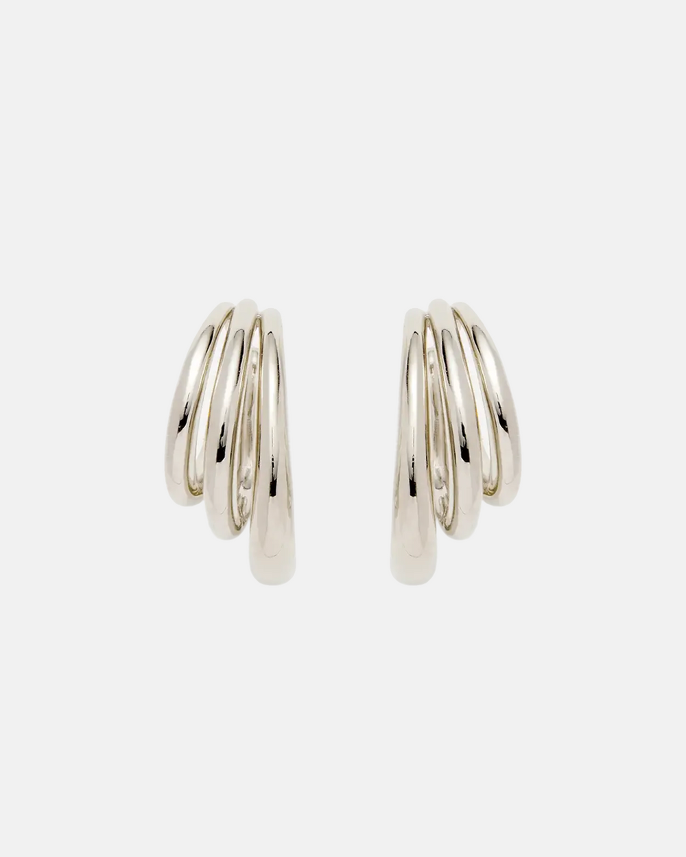 Triple Lair Ear Cuffs in Silver by Lady Grey - At Present Jewelry