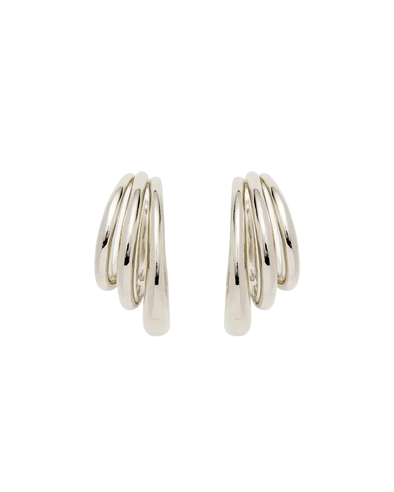Triple Lair Ear Cuffs in Silver by Lady Grey - At Present Jewelry