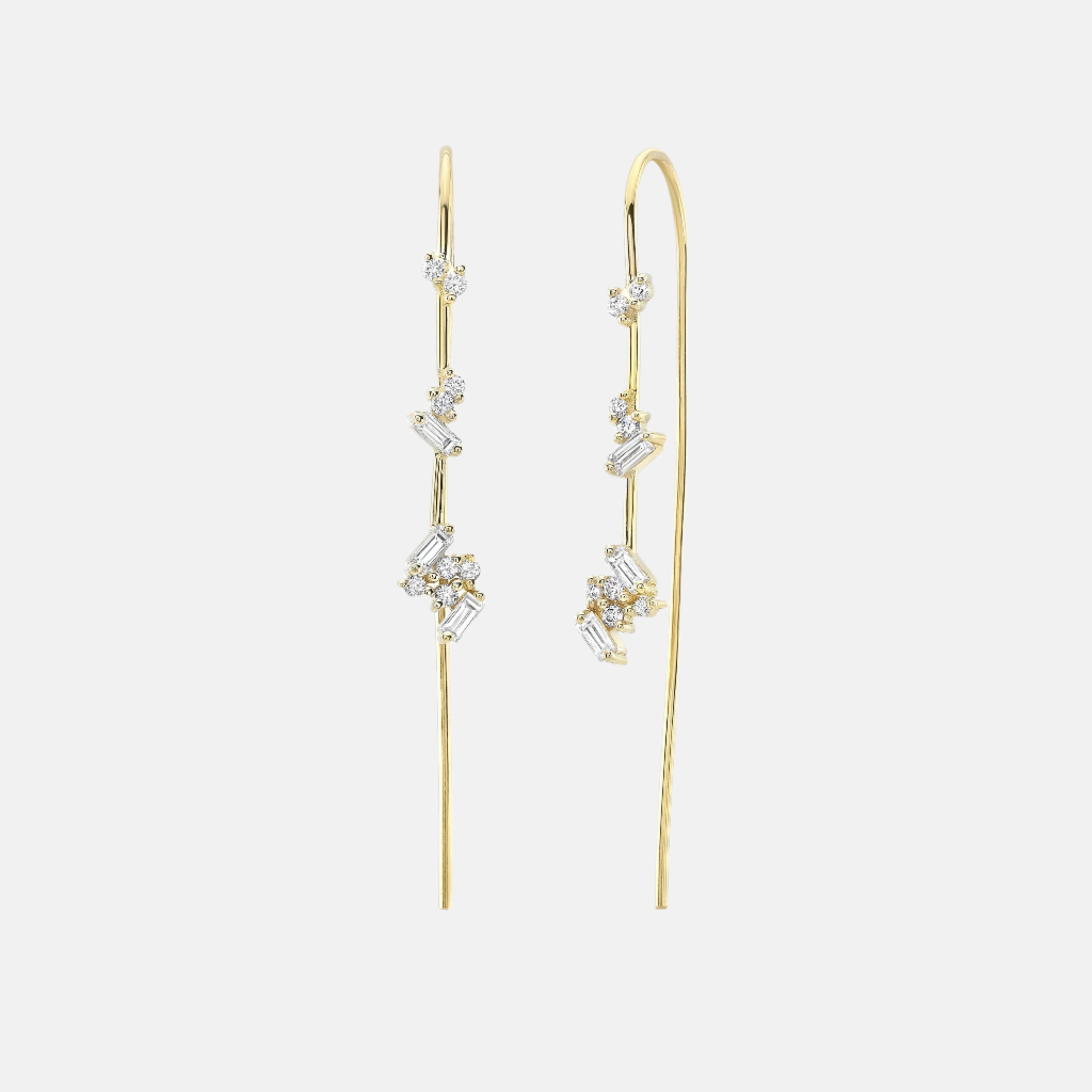 Luxe Diamond Threaders by Meredith Young - At Present Jewelry