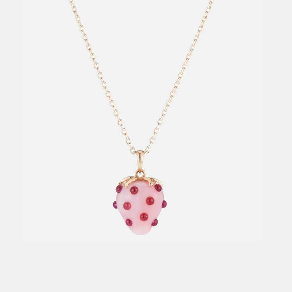 Strawberry Opal Pendant by Ariel Gordon Jewelry - At Present Jewelry