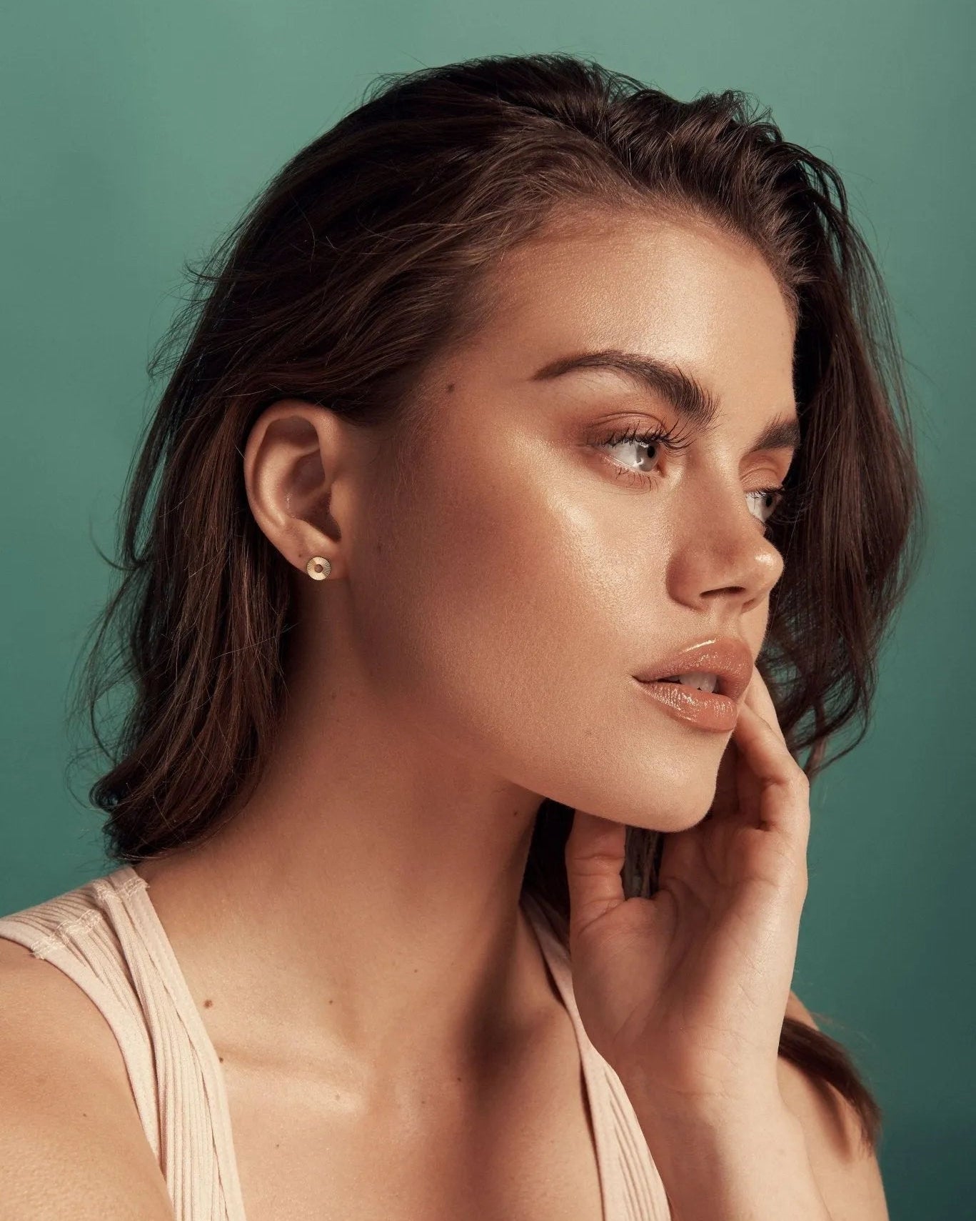 Geo Circle Studs by Alice Pierre - At Present Jewelry
