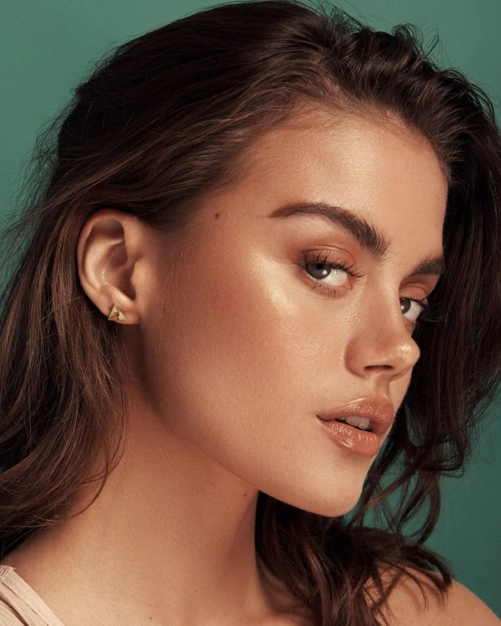 Geo Triangle Studs by Alice Pierre - At Present Jewelry