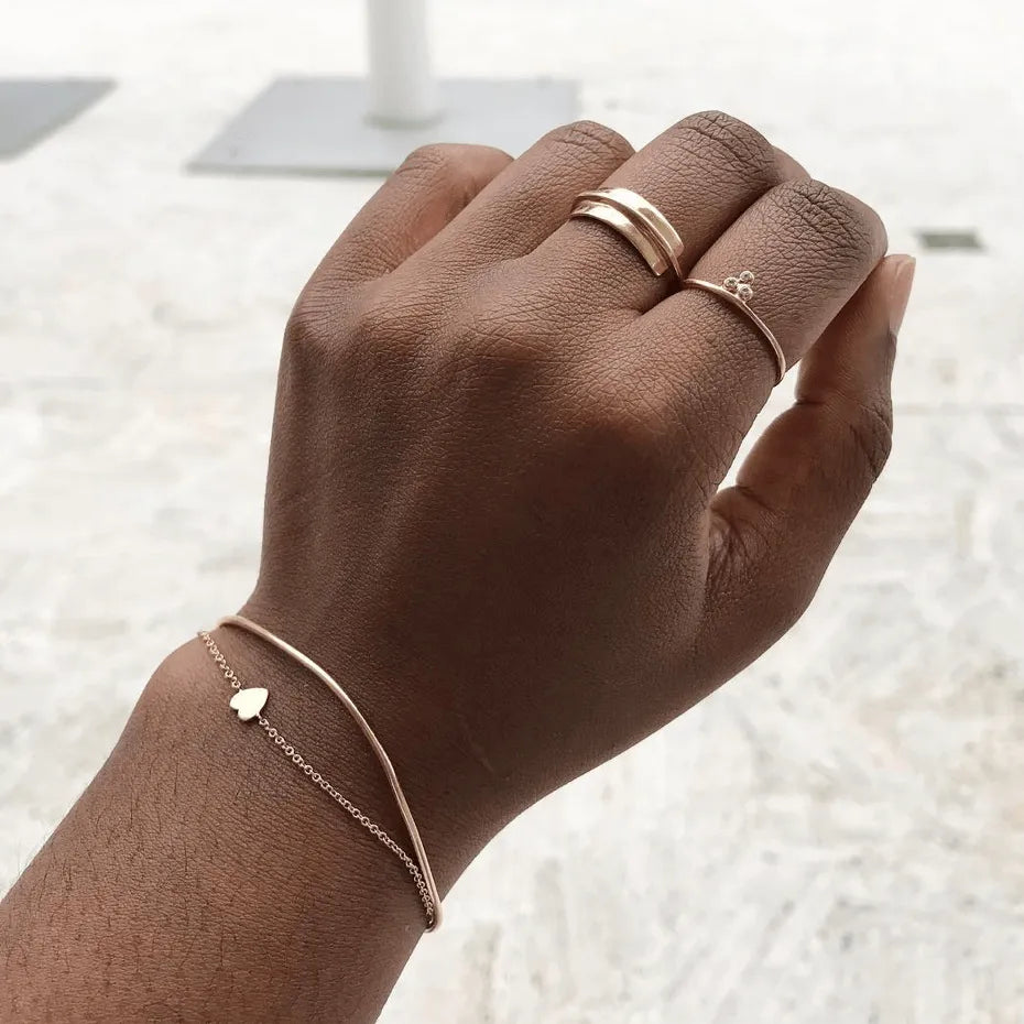 Three Granule Diamond Ring by A.M. Thorne - At Present Jewelry