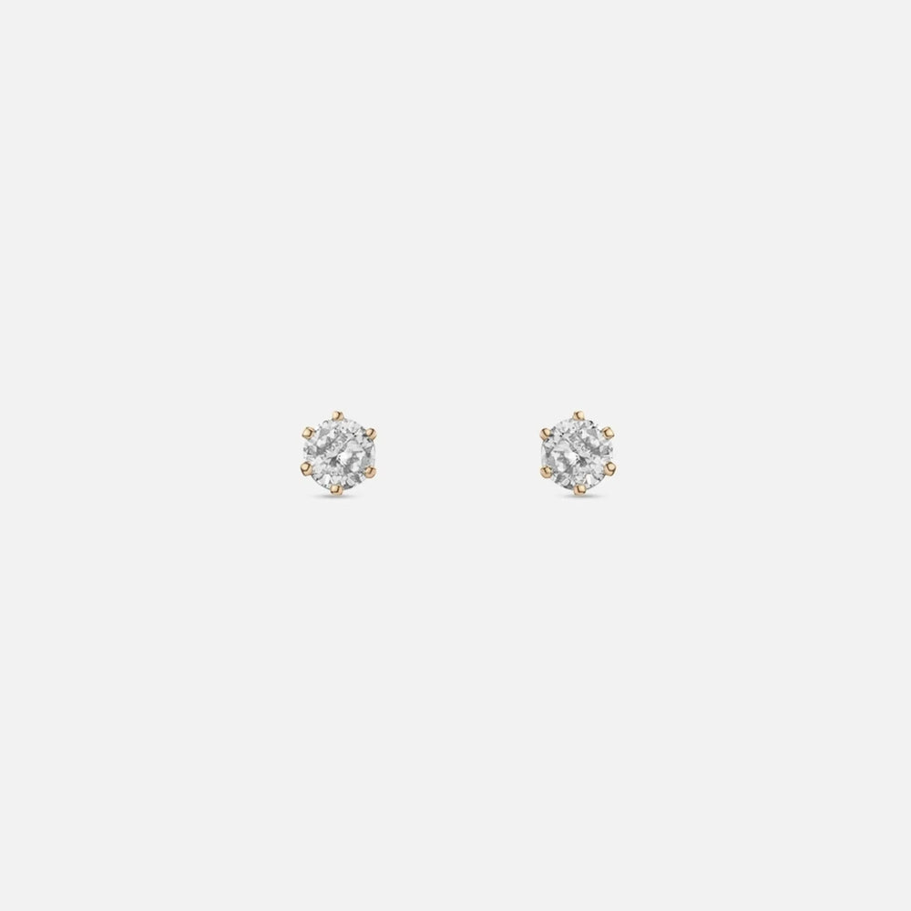 Grey Diamond Crown Studs by A.M. Thorne - At Present Jewelry