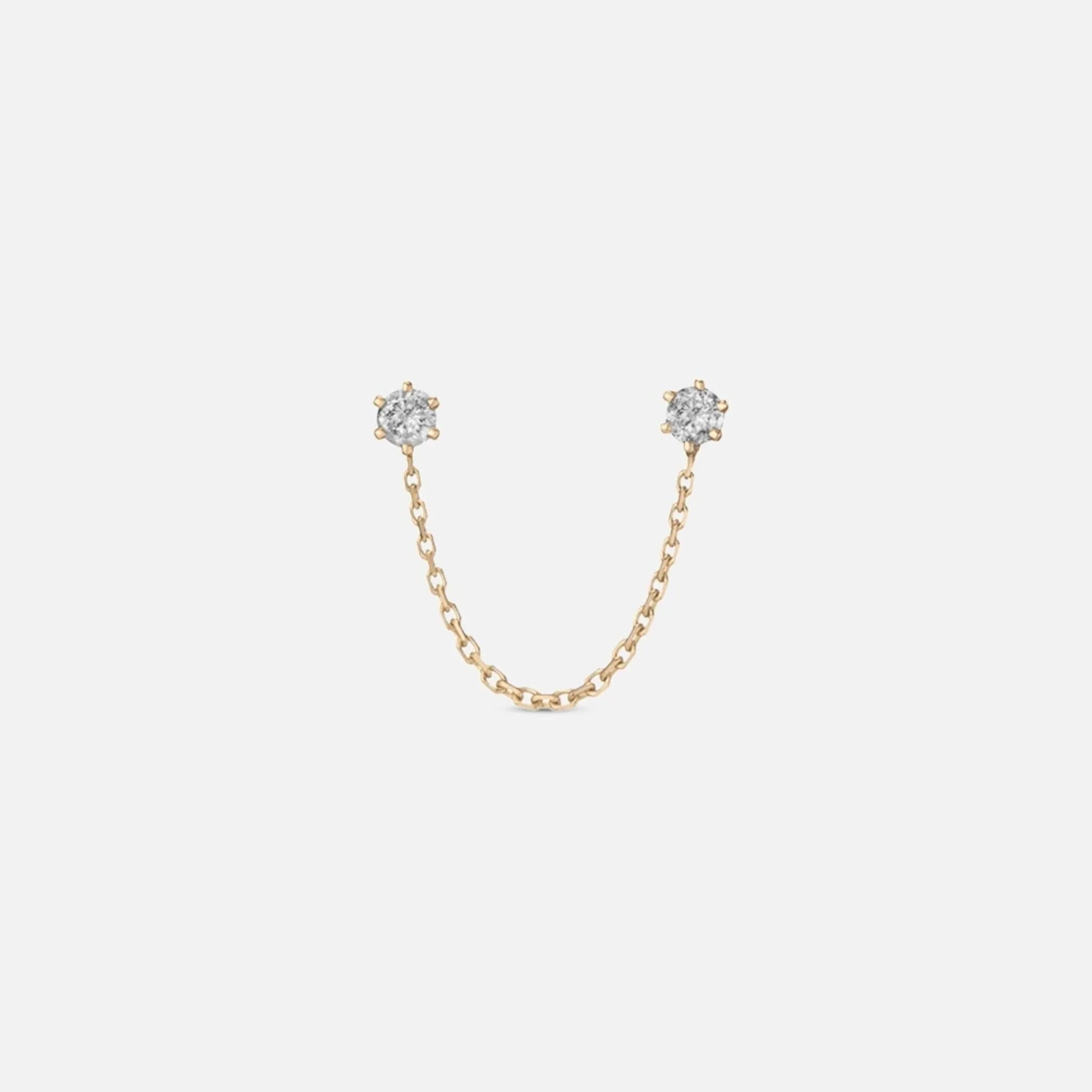 Double Grey Diamond Draped Earrings by A.M. Thorne - At Present Jewelry