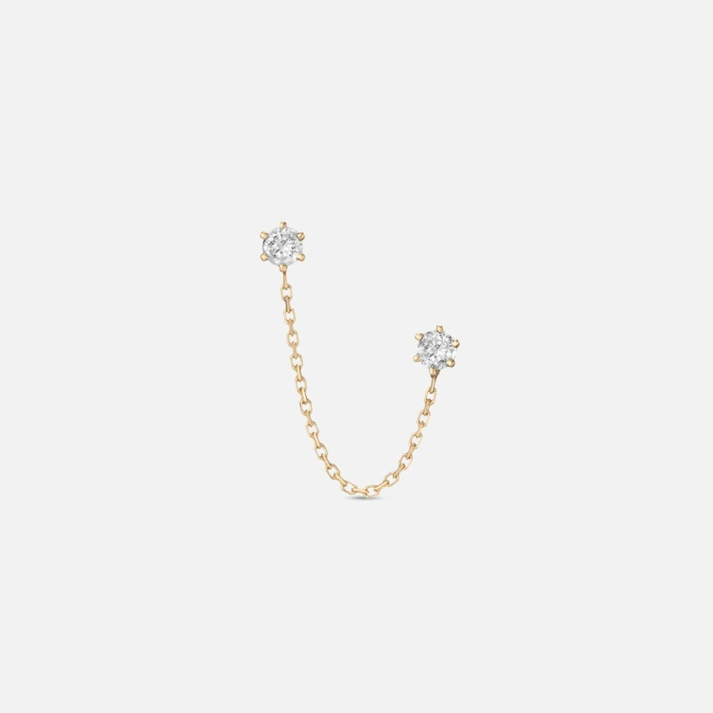 Double Grey Diamond Draped Earrings by A.M. Thorne - At Present Jewelry