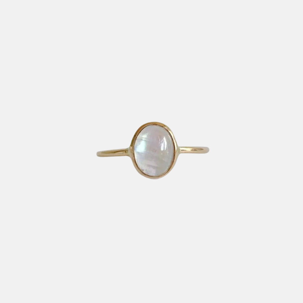 Oval Moonstone Ring by A.M. Thorne - At Present Jewelry