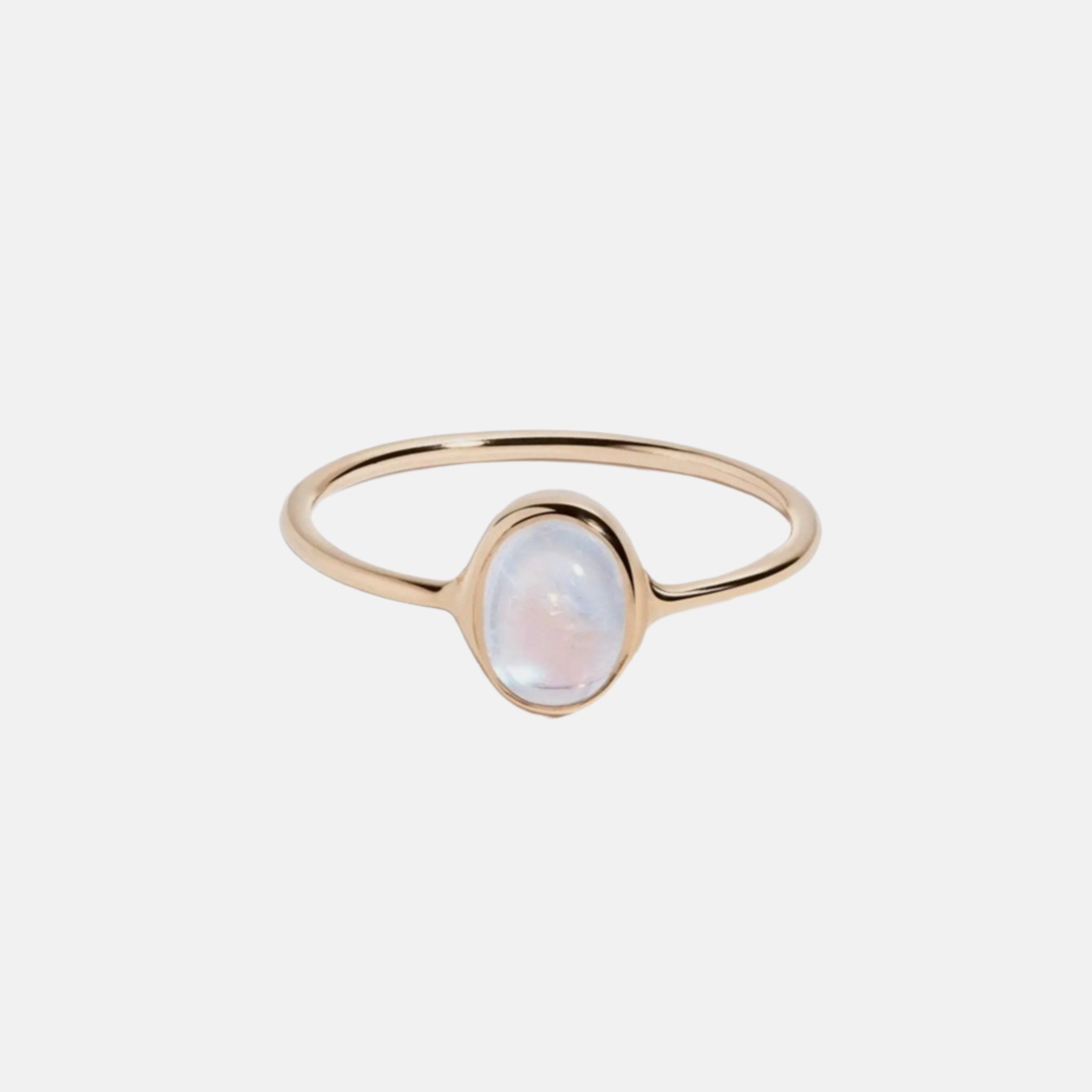 Oval Moonstone Ring by A.M. Thorne - At Present Jewelry