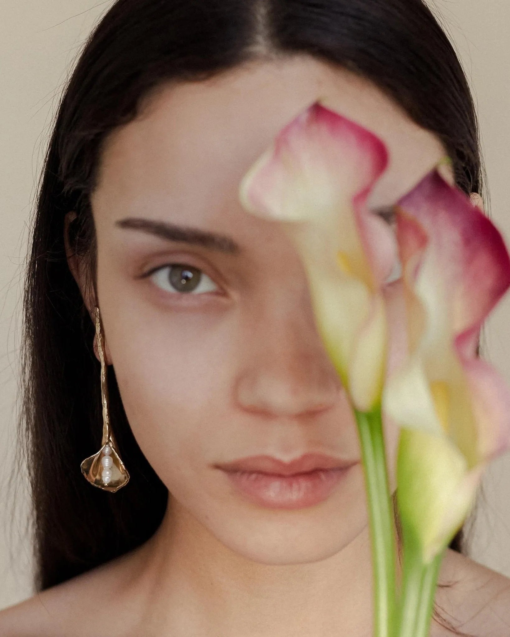 Calla Lily Earrings by Anita Berisha - At Present Jewelry