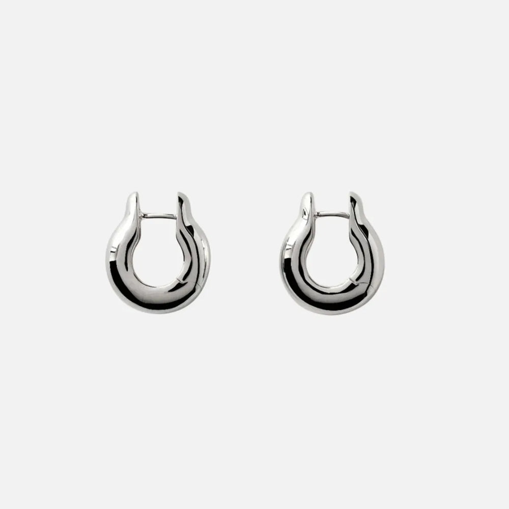 Ample Hinge Hoops, Small by Annika Inez - At Present Jewelry