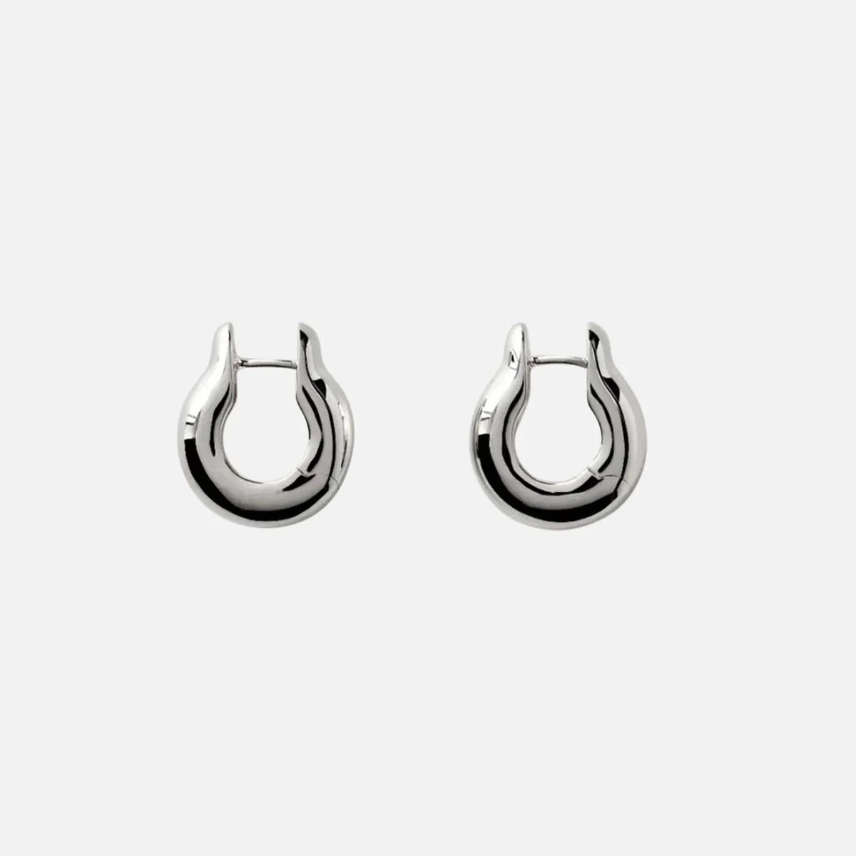 Ample Hinge Hoops, Small by Annika Inez - At Present Jewelry