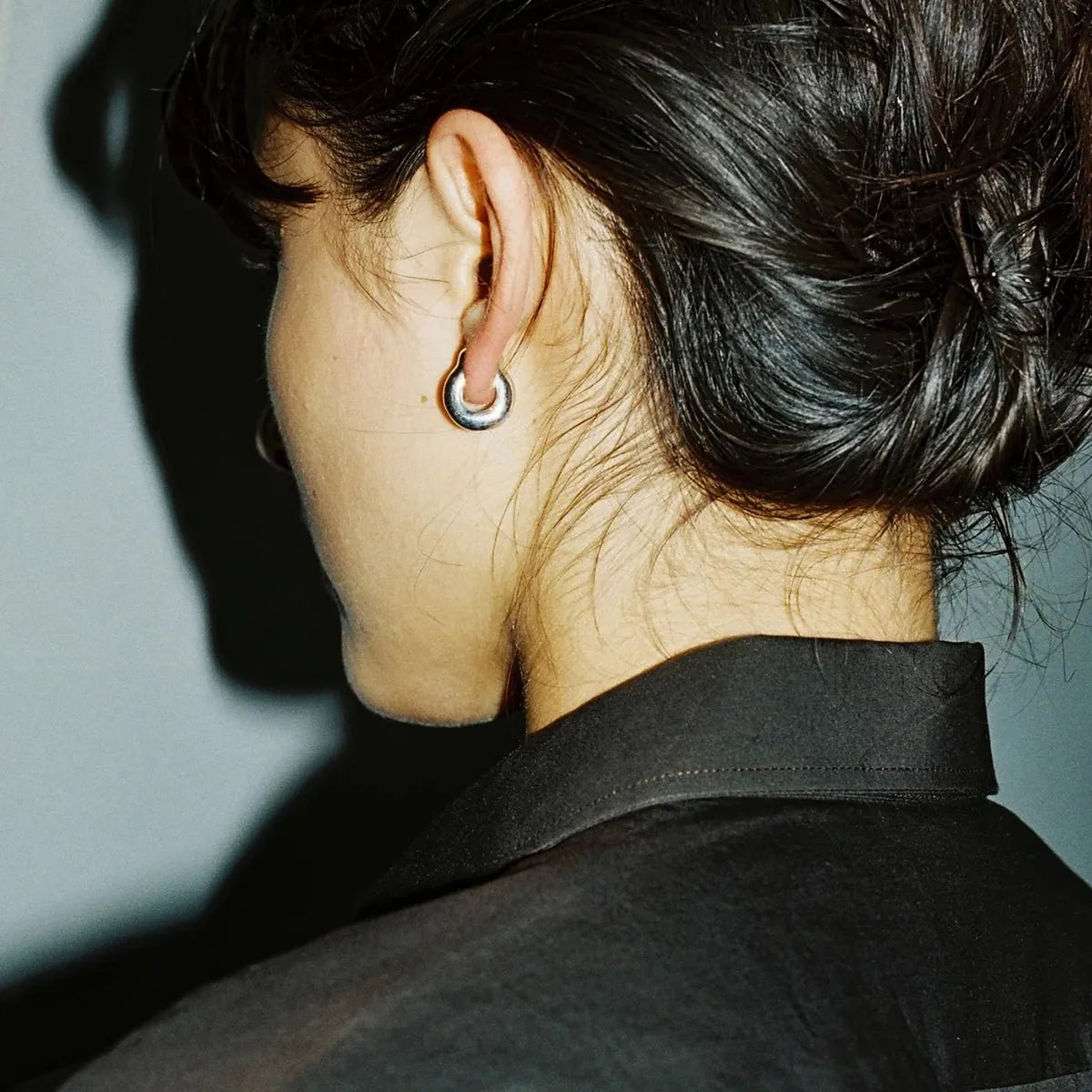 Ample Hinge Hoops, Small by Annika Inez - At Present Jewelry